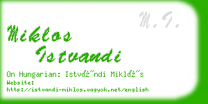 miklos istvandi business card